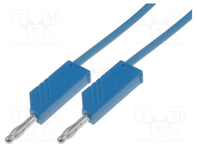 Test lead; silicone; 1m; blue; 16A; 60VDC; Max contact res: 20mΩ