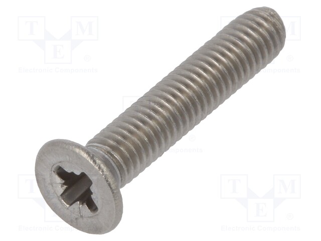 Screw; M3x16; DIN: 965A; Head: countersunk; Pozidriv; PZ1