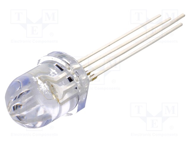 LED; 8mm; tricolour; RGB; 7000÷8500mcd; 10000÷12000mcd; 30°; anode