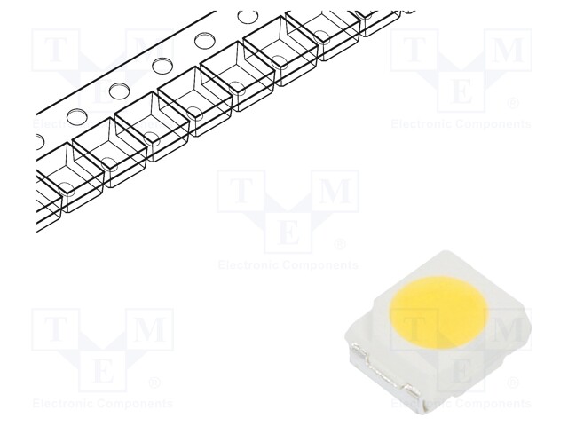 LED; SMD; 3528,PLCC2; white neutral; 6÷10lm; 3760-4330K; 80; 120°