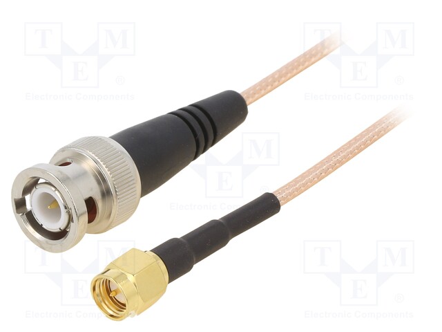 Cable; 50Ω; 0.61m; BNC plug,SMA plug; shielded; -65÷150°C