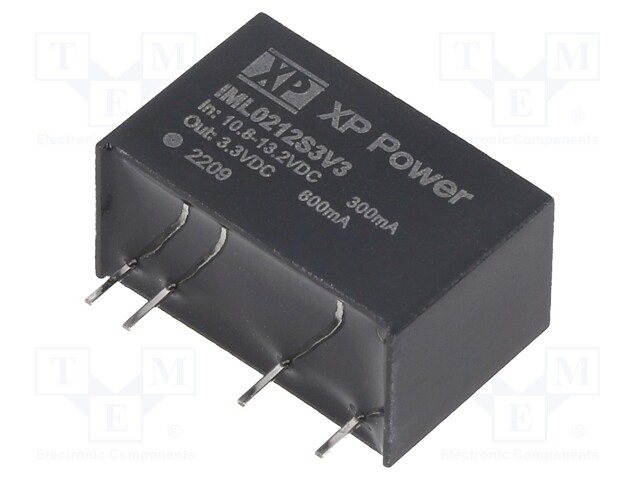 Isolated Board Mount DC/DC Converter, Medical, 1 Output, 2 W, 3.3 V, 600 mA