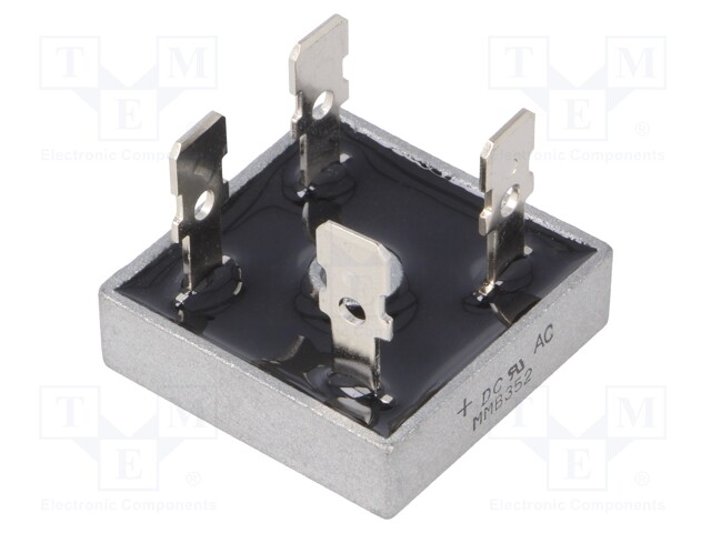 Single-phase bridge rectifier; Urmax: 200V; If: 35A; Ifsm: 400A