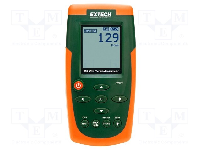 Thermoanemometer; double LCD; 0÷20m/s; 0÷60°C; 180x72x32mm