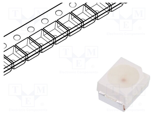 LED; SMD; 3528; red; 560÷1400mcd; 3.5x2.8x1.9mm; 120°; 1.8÷2.4V