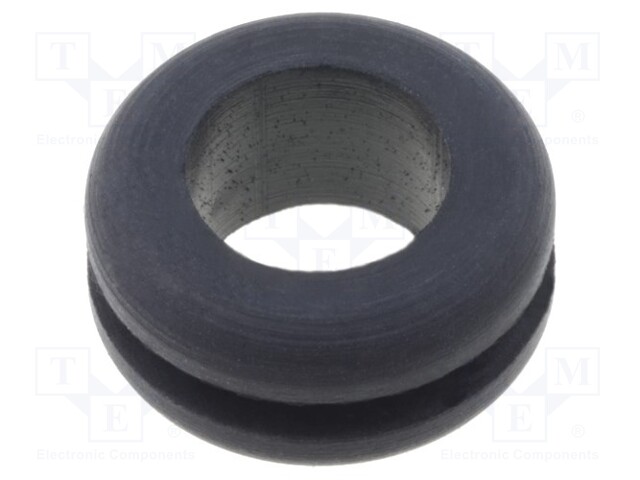 Grommet; Ømount.hole: 11mm; Øhole: 9mm; caoutchouc; -30÷90°C; black