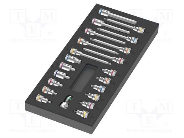 Wrenches set; hex key,Torx® socket,socket spanner; 22pcs.