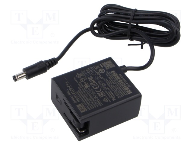 Power supply: switched-mode; plug; 9VDC; 2A; 18W; Out: 5,5/2,1