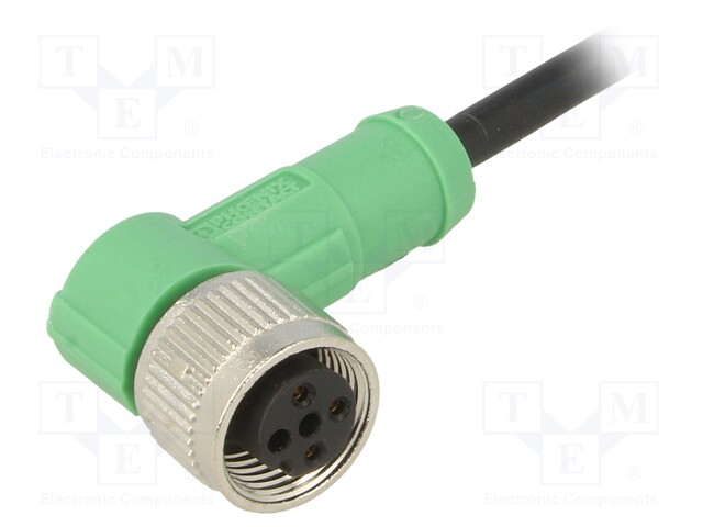 Connection lead; M12; PIN: 3; angled; 1.5m; plug; 250VAC; 4A; 250VDC