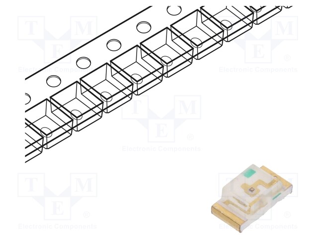 LED; SMD; 1206; yellow; 120÷200mcd; 3.2x1.6x1.1mm; 140°; 2÷2.5V