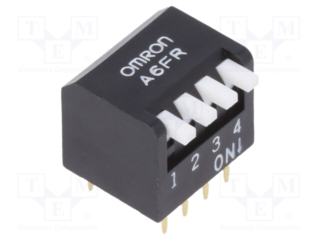 Switch: DIP-SWITCH; Poles number: 4; ON-OFF; 0.025A/24VDC; Pos: 2