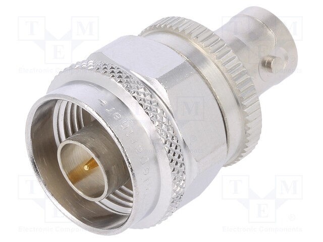 Adapter; BNC female,N male; Insulation: teflon; 50Ω; straight