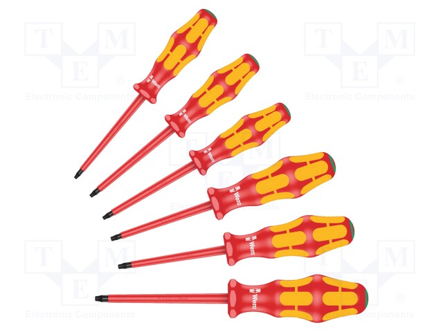 Screwdrivers; Pcs: 6; insulated; 1kVAC; Bit: Torx®