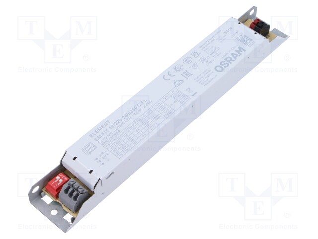 Power supply: switched-mode; LED; 17.8W; 27÷51VDC; 200÷350mA; IP20