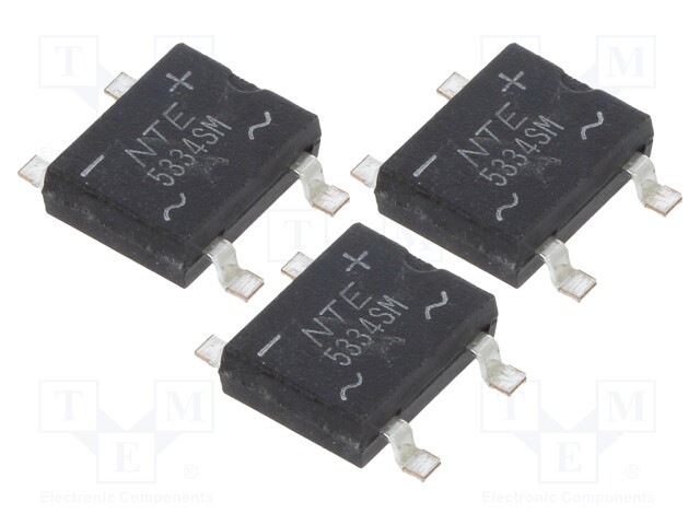 Single-phase bridge rectifier; Urmax: 1kV; If: 1A; Ifsm: 50A; SMT