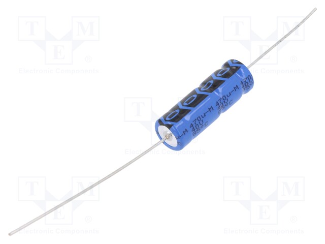 Electrolytic Capacitor, Miniature, 470 µF, 40 V, 021 ASM Series, ± 20%, Axial Leaded