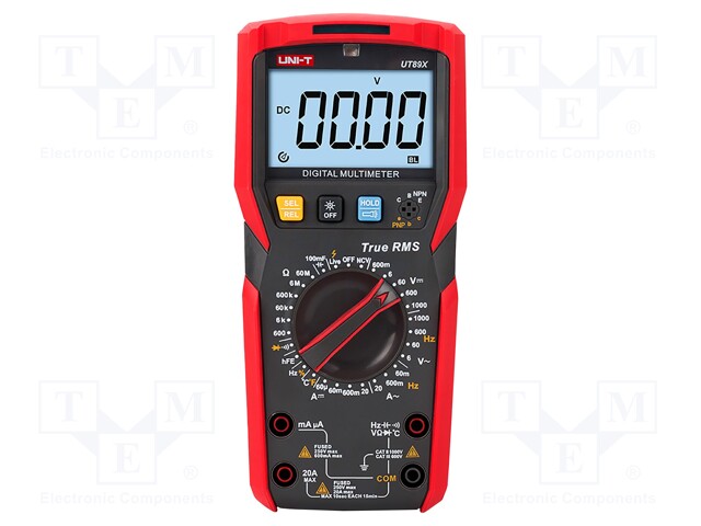 Digital multimeter; LCD (6000),with a backlit; True RMS