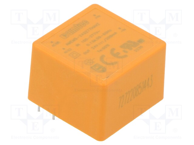 Converter: AC/DC; 5W; 85÷305VAC; Usup: 100÷430VDC; Uout: 24VDC; PCB