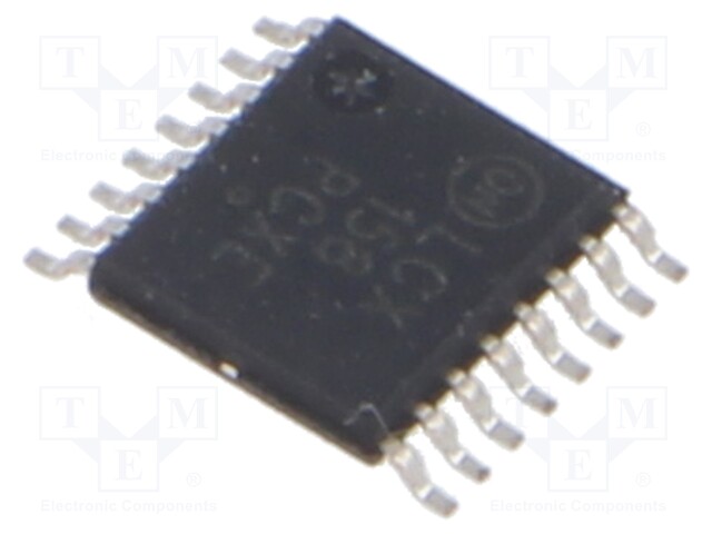 IC: digital; multiplexer,inverting; Ch: 4; CMOS; SMD; TSSOP16; LCX