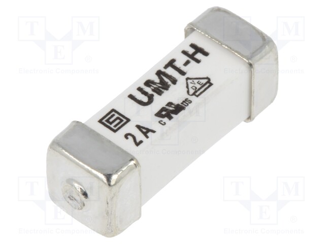 Fuse: fuse; time-lag; 2A; 277VAC; 250VDC; SMD; ceramic; Package: tape