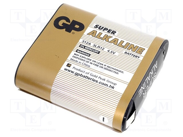 Battery: alkaline; 4.5V; 3LR12