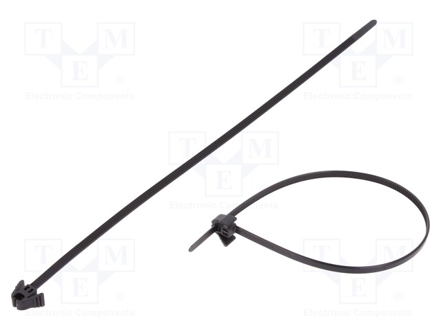 Cable tie; multi use,inside serrated with release mechanism