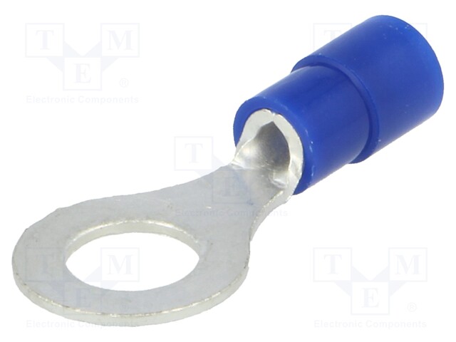 Ring terminal; M6; Ø: 6.4mm; 1.04÷2.63mm2; crimped; for cable; blue