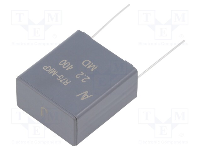 Capacitor: polypropylene; 2.2uF; 22.5mm; ±5%; 26.5x29.5x14.5mm