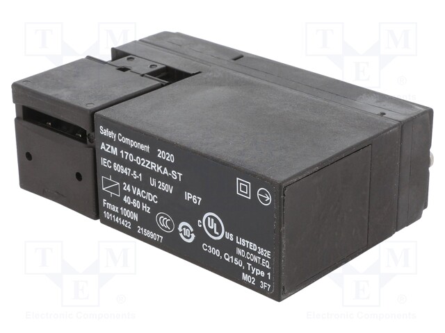 Safety switch: bolting; Series: AZM 170; Contacts: NC x2; IP67