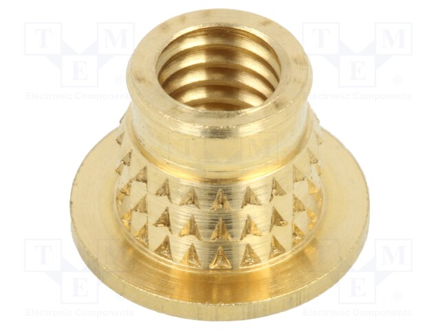 Threaded insert; brass; M6; BN: 37896; L: 7.7mm; MULTISERT®