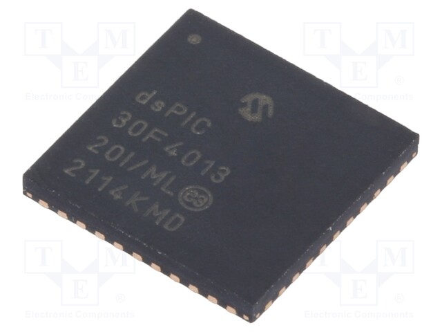 DsPIC microcontroller; SRAM: 2.048kB; Memory: 48kB; QFN44; 0.65mm