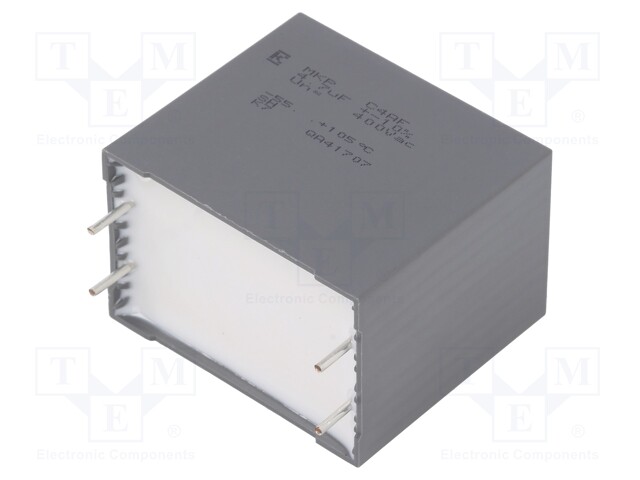 Capacitor: polypropylene; 4.7uF; ESR: 2.3mΩ; C4AF; THT; ±10%; 400VDC