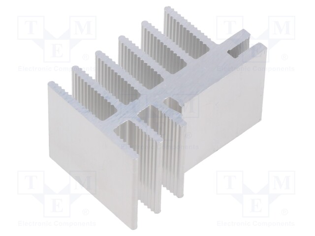 Heatsink: extruded; natural; L: 25mm; W: 30mm; H: 45mm; aluminium; raw