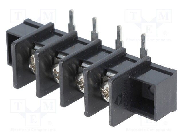 PCB terminal block; angled 90°; 9.5mm; ways: 4; 4mm2; 22AWG÷12AWG