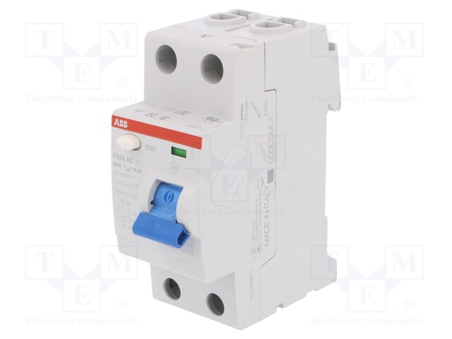 RCD breaker; Inom: 40A; Ires: 100mA; Max surge current: 5000A; 400V