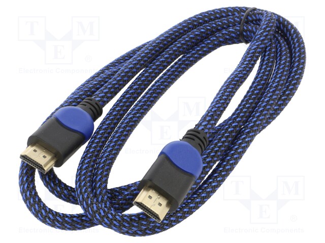 Cable; HDMI 2.0; HDMI plug,both sides; textile; Len: 1.8m; 30AWG