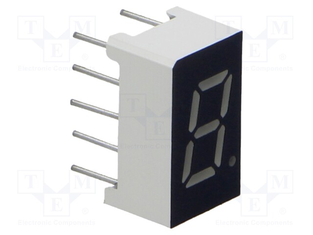 Display: LED; 7-segment; 7.62mm; 0.3"; 33mcd; anode