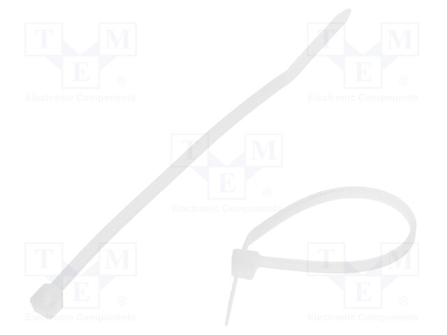 Cable tie; L: 100mm; W: 2.5mm; polyamide; 80N; natural; -40÷85°C