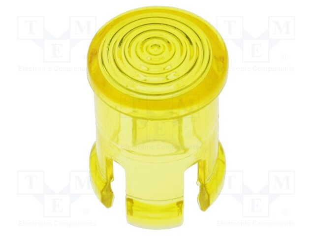 LED lens; round; yellow; lowprofile; 5mm