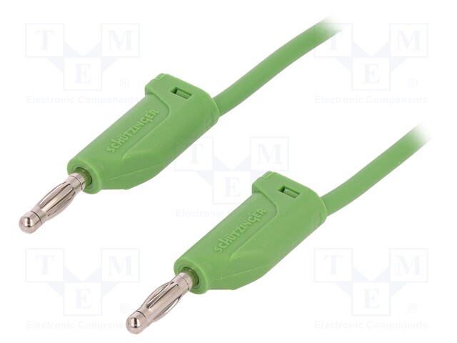 Test lead; PVC; 1m; green; 16A; 70VDC; Cond.cross sec: 1mm2; 33VAC