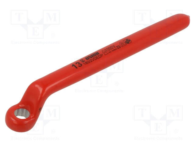 Wrench; insulated,single sided,box,bent; 13mm; 180/2VDEDP