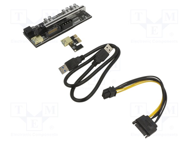 Riser; USB 3.0; black; Application: Bitcoin Miner