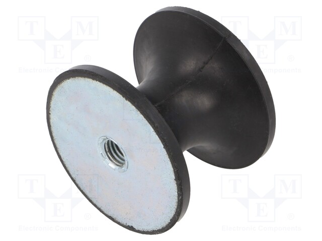 Vibration damper; M10; Ø: 57mm; rubber; L: 45mm; H: 10mm; 1673N