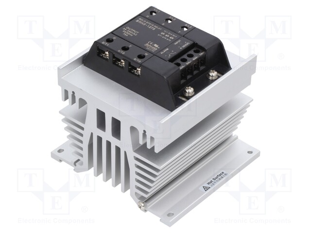 Relay: solid state; Ucntrl: 4÷30VDC; 75A; 24÷240VAC; 3-phase; DIN