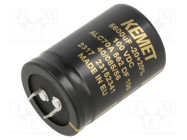 Capacitor: electrolytic; 5.6mF; 100VDC; ESR: 51mΩ; SNAP-IN; ±20%