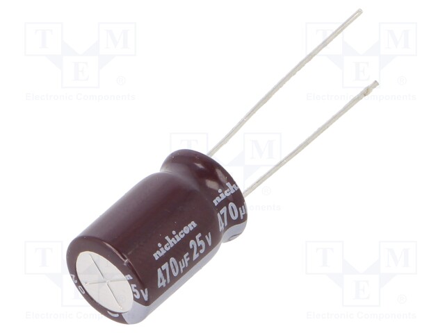 Capacitor: electrolytic; low impedance; THT; 470uF; 25VDC; ±20%