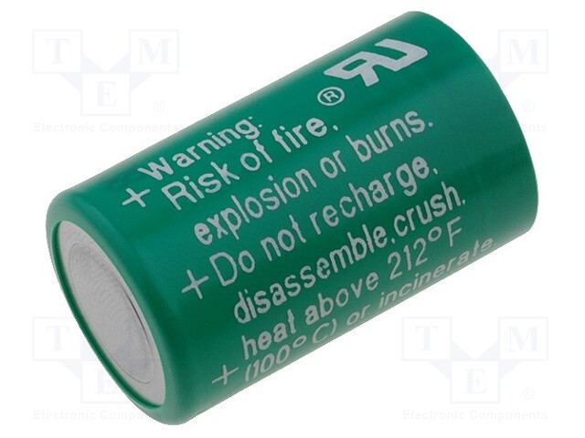 Battery: lithium; 3V; 1/2AA,1/2R6; Ø14.6x25mm; 950mAh