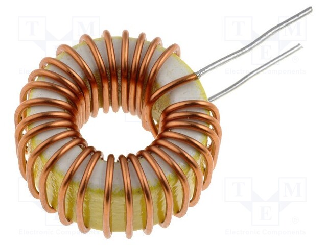 Inductor: wire; THT; 22uH; 3A; 50mΩ