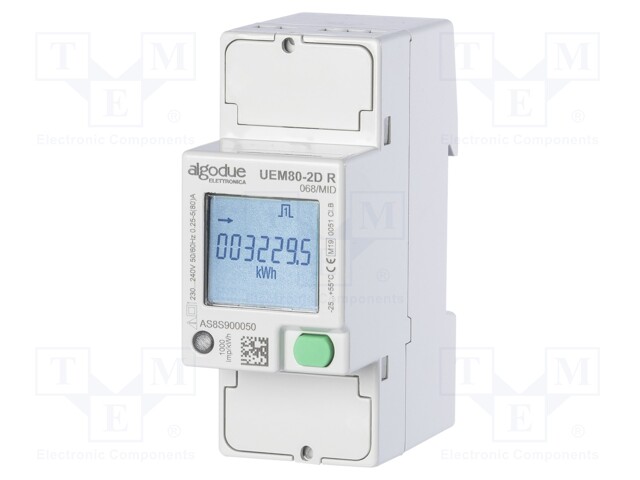 Electric energy meter; 80A; Network: single-phase; 50÷60Hz; IP51