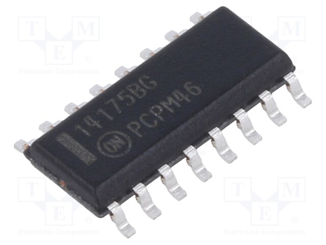 IC: digital; D flip-flop; Channels: 4; IN: 4; SMD; SO16; Package: tube